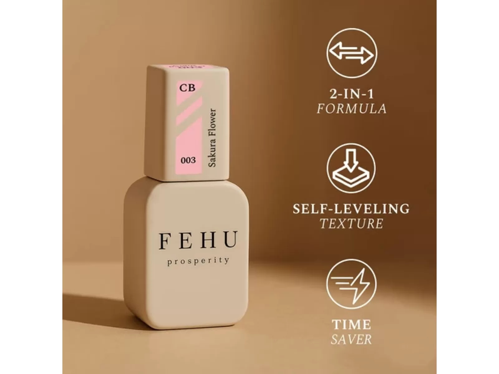 FEHU Spalvotas bazinis gelis #03 Sakura Flower, 12 ml | Color Base Gel Sakura Flower #03, 12 ml