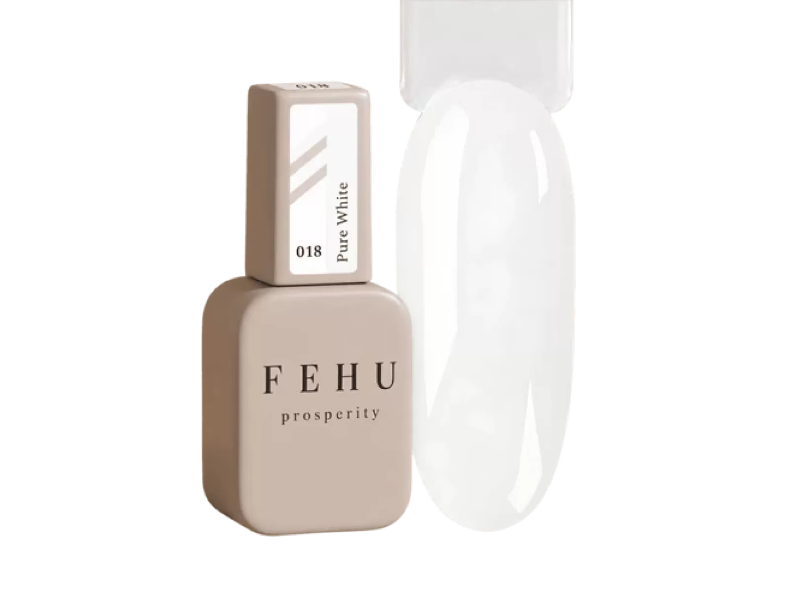 FEHU Gelinis lakas #018 Pure White, 12 ml | Gel Polish #018 Pure White, 12 ml