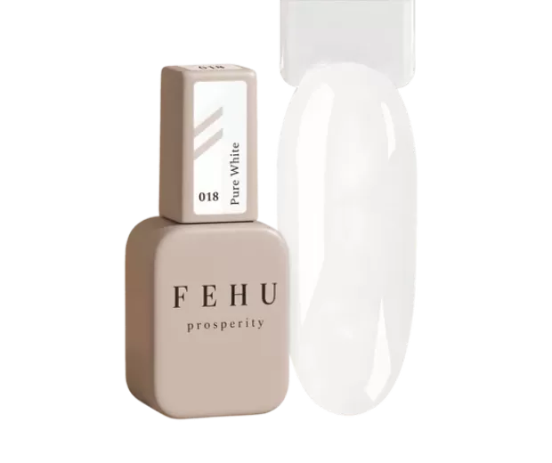 FEHU Gelinis lakas #018 Pure White, 12 ml | Gel Polish #018 Pure White, 12 ml