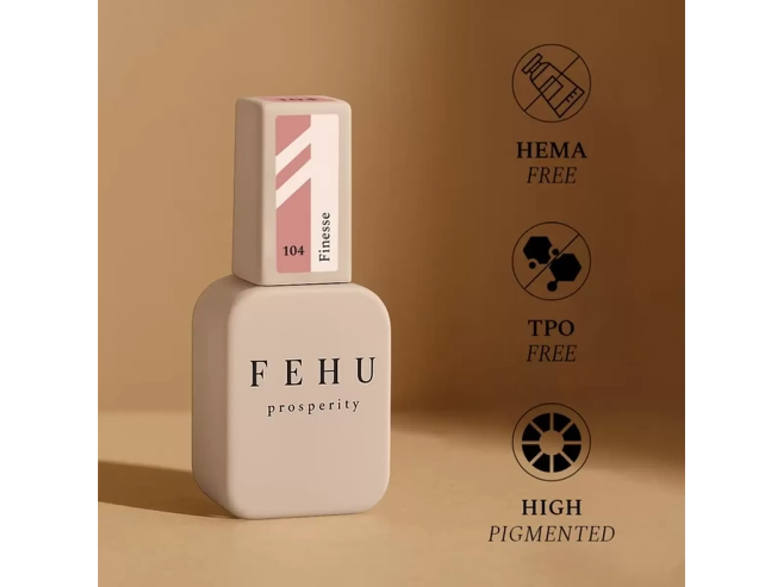FEHU Gelinis lakas #104 Finesse, 12 ml | Gel Polish #104 Finesse, 12 ml