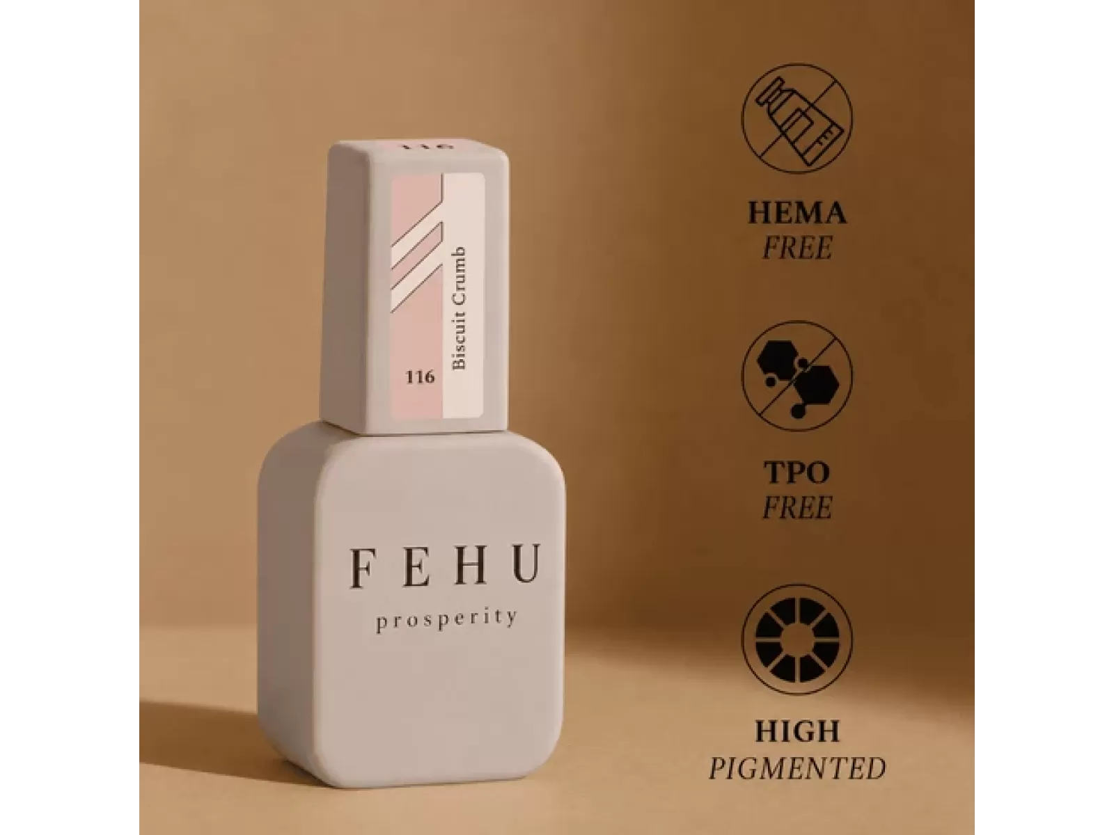 FEHU Gelinis lakas #116 Biscuit Crumb, 12 ml | Gel Polish #116 Biscuit Crumb, 12 ml FEHU Gelinis lakas #116 Biscuit Crumb, 12 ml | Gel Polish #116 Biscuit Crumb, 12 ml