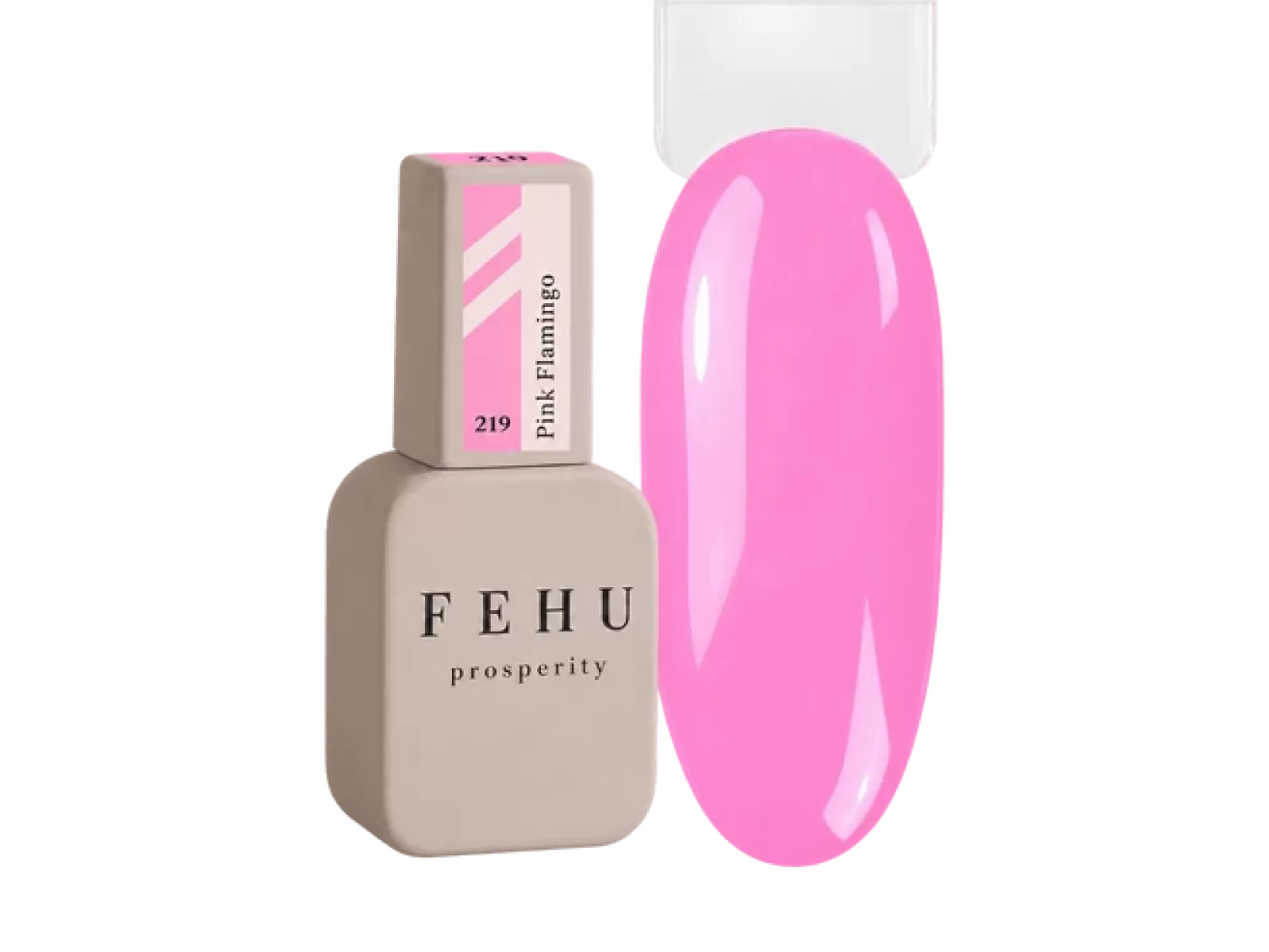 FEHU Gelinis lakas #219 Pink Flamingo, 12 ml | Gel Polish #219 Pink Flamingo, 12 ml