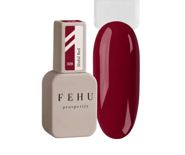 FEHU Gelinis lakas #308 Sinful Red, 12 ml | Gel Polish #308 Sinful Red, 12 ml FEHU Gelinis lakas #308 Sinful Red, 12 ml | Gel Polish #308 Sinful Red, 12 ml