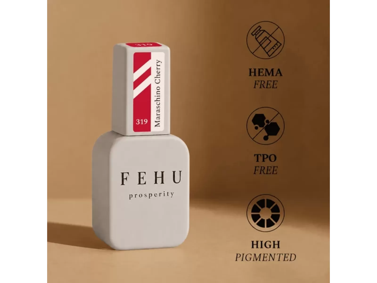 FEHU Gelinis lakas #319 Maraschino Cherry, 12 ml | Gel Polish #319 Maraschino Cherry, 12 ml FEHU Gelinis lakas #319 Maraschino Cherry, 12 ml | Gel Polish #319 Maraschino Cherry, 12 ml