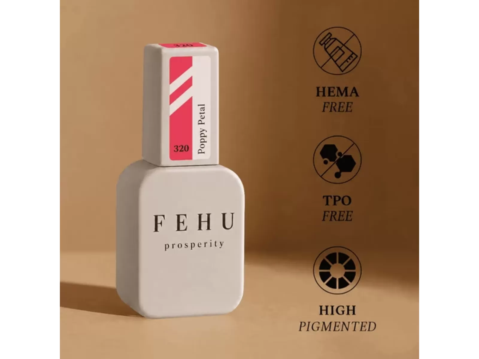 FEHU Gelinis lakas #320 Poppy Petal, 12 ml | Gel Polish #320 Poppy Petal, 12 ml FEHU Gelinis lakas #320 Poppy Petal, 12 ml | Gel Polish #320 Poppy Petal, 12 ml