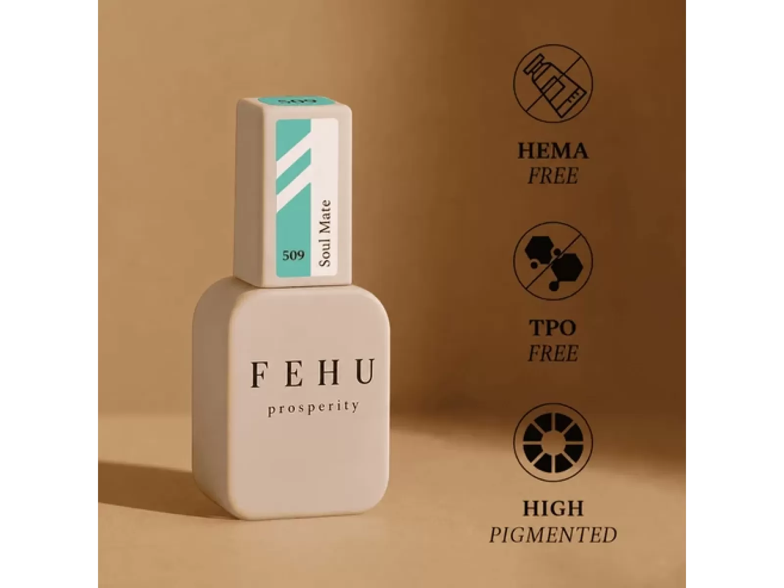 FEHU Gelinis lakas #509 Soul Mate, 12 ml | Gel Polish #509 Soul Mate, 12 ml