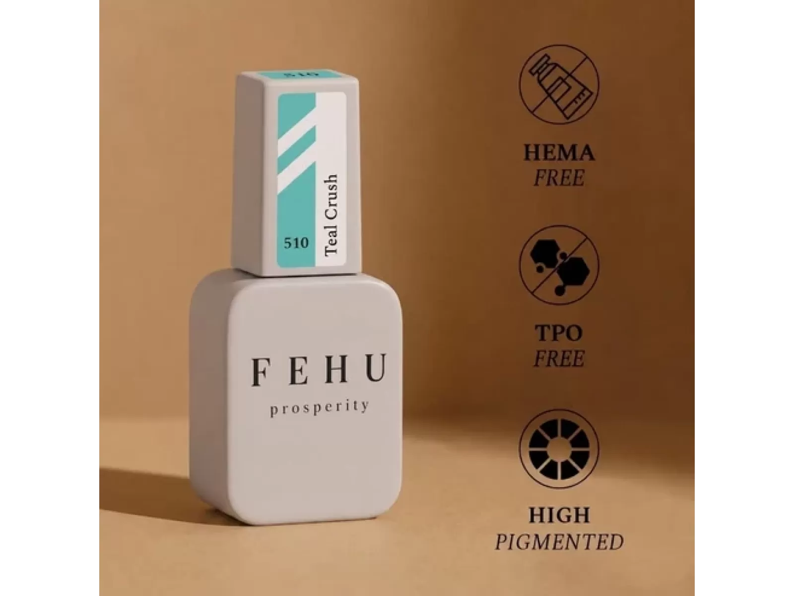 FEHU Gelinis lakas #510 Teal Crush, 12 ml | Gel Polish #510 Teal Crush, 12 ml FEHU Gelinis lakas #510 Teal Crush, 12 ml | Gel Polish #510 Teal Crush, 12 ml