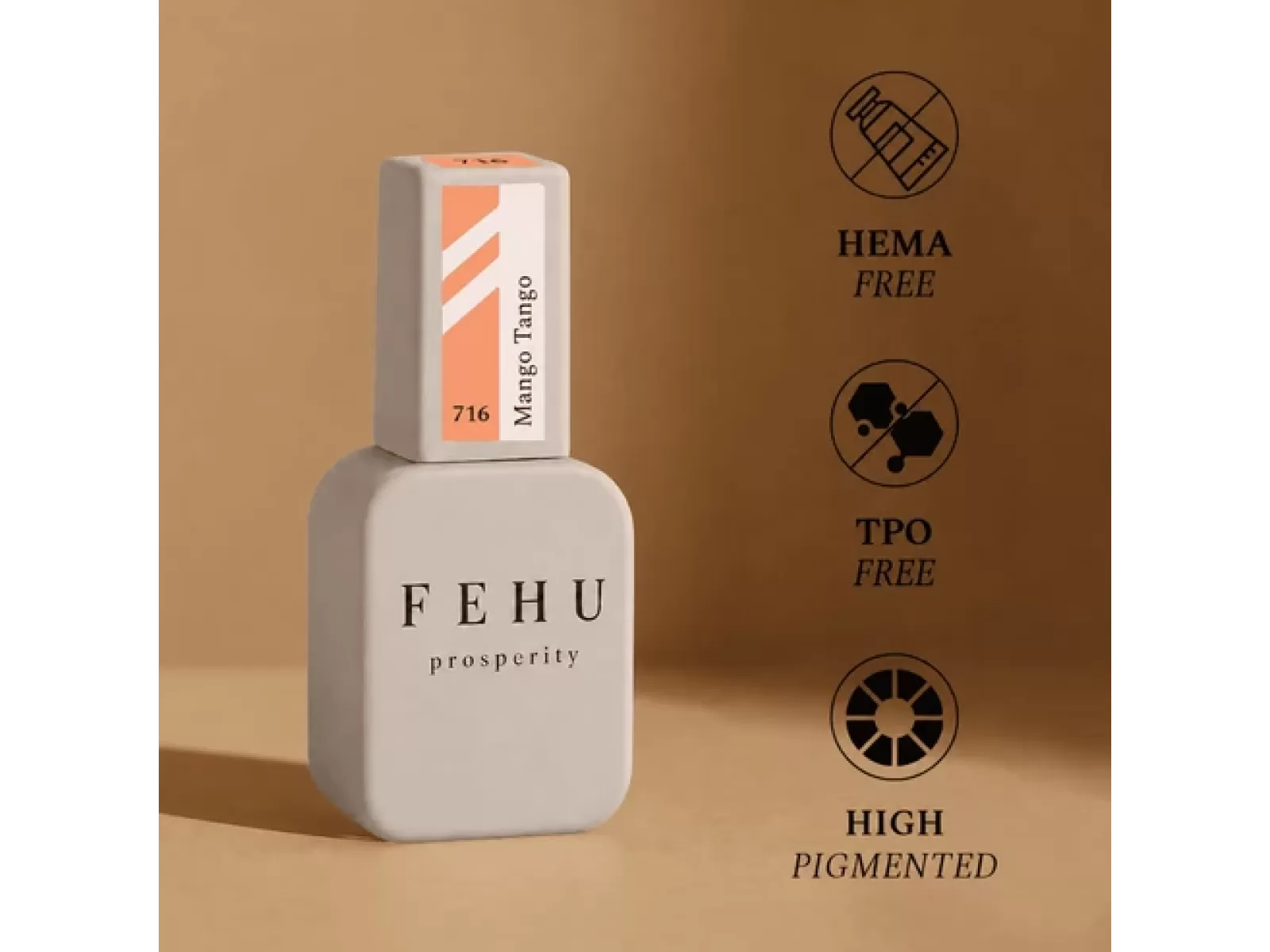FEHU Gelinis lakas #716 Mango Tango, 12 ml | Gel Polish #716 Mango Tango, 12 ml FEHU Gelinis lakas #716 Mango Tango, 12 ml | Gel Polish #716 Mango Tango, 12 ml