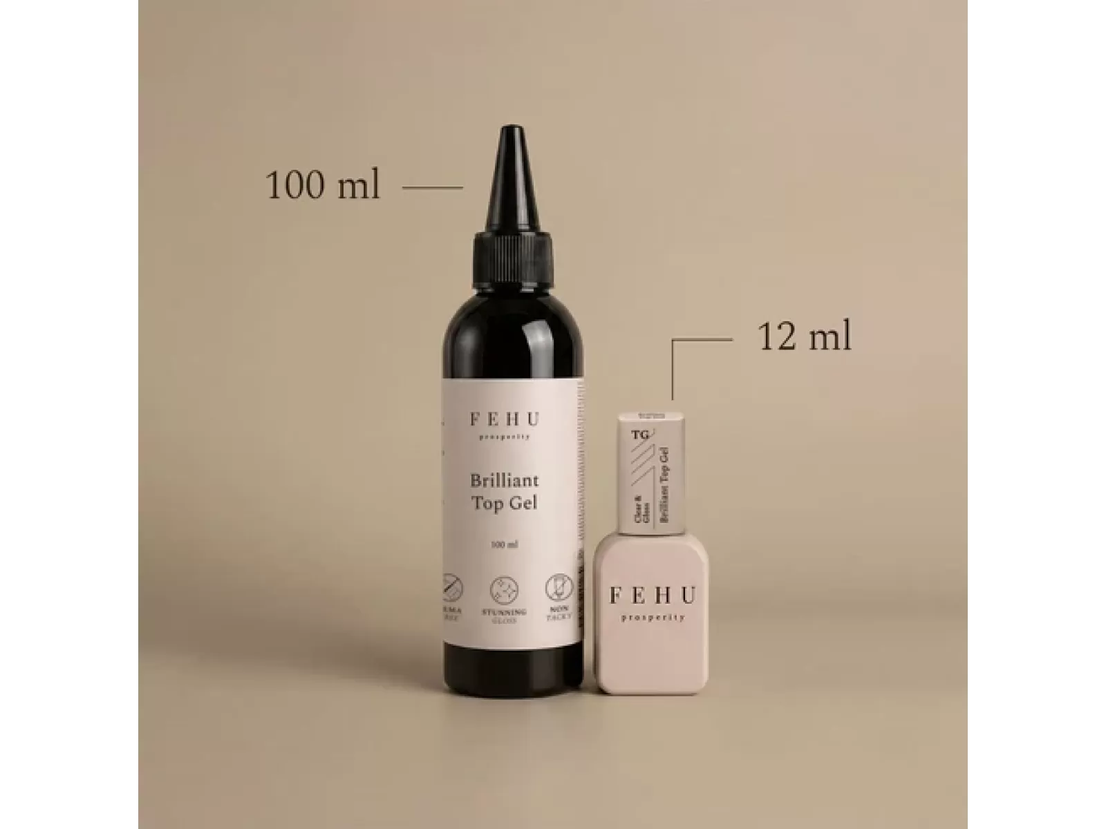 FEHU Blizgus viršutinis gelis Brilliant, 100 ml | Brilliant Top Gel, 100 ml