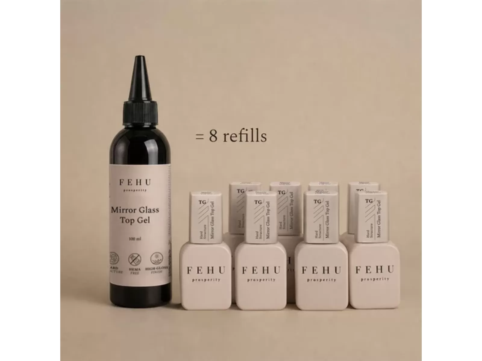 FEHU Viršutinis gelis Mirror Glass, 100 ml | Mirror Glass Top Gel, 100 ml FEHU Viršutinis gelis Mirror Glass, 100 ml | Mirror Glass Top Gel, 100 ml