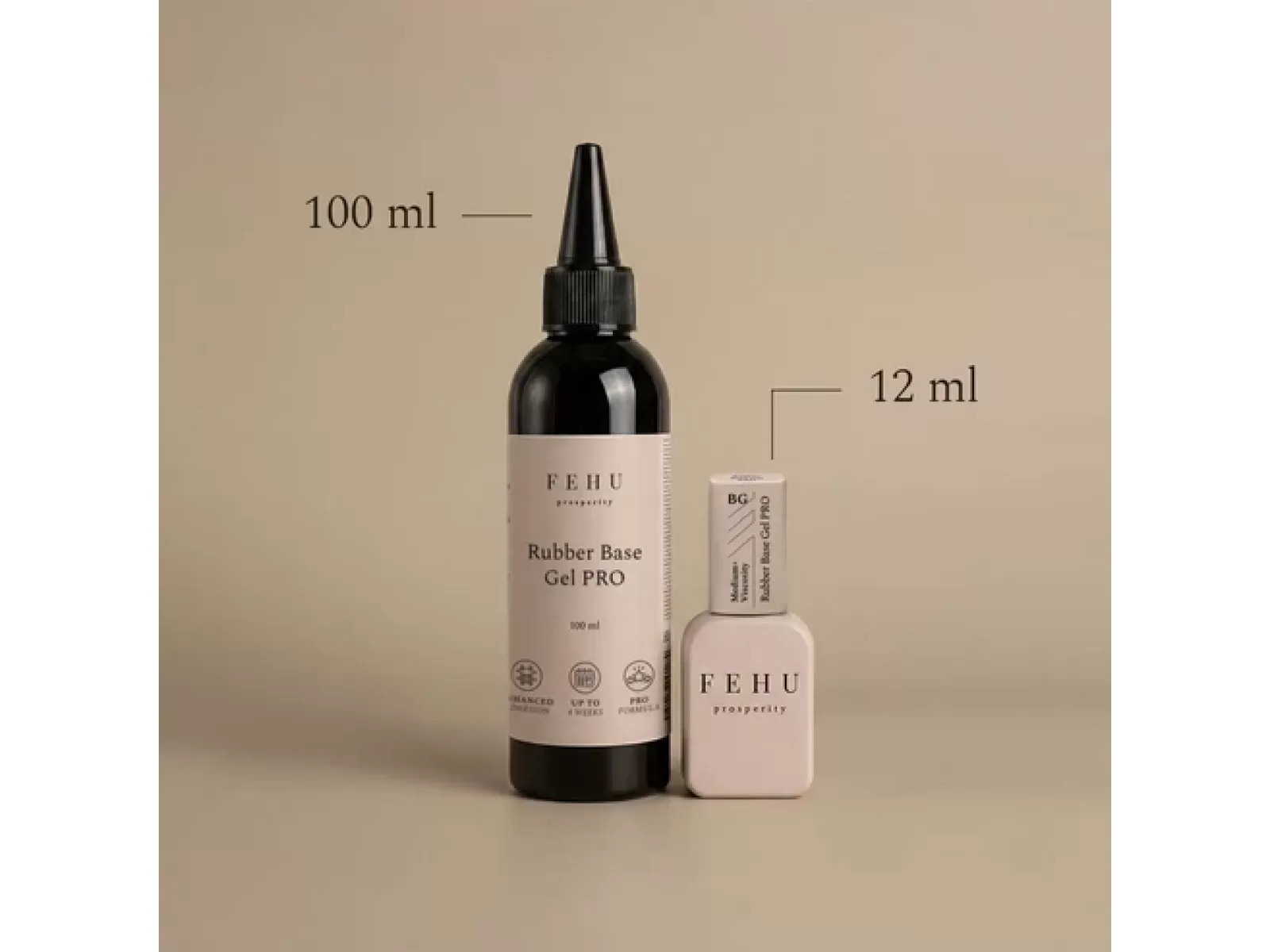 FEHU Kaučiukinė bazė PRO, 100 ml | Rubber Base Gel PRO, 100 ml