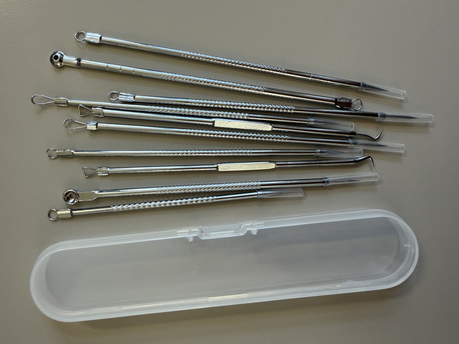 Profesionalūs kosmetologo įrankiai veido priežiūrai, 10 vnt | Professional Beauty Tools for Facial Care, 10 pcs