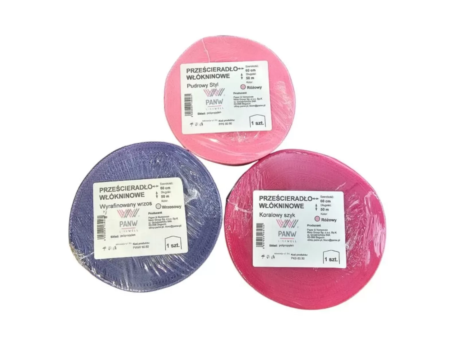 Vienkartinis paklotas (flizelinas) 60cm x 50m su perforacija, rožinis | Disposable sheet (non-woven) 60cm x 50m, with perforation, pink