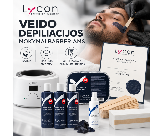LYCON PRAKTINIAI VEIDO DEPILIACIJOS MOKYMAI BARBERIAMS LYCON PRAKTINIAI VEIDO DEPILIACIJOS MOKYMAI BARBERIAMS