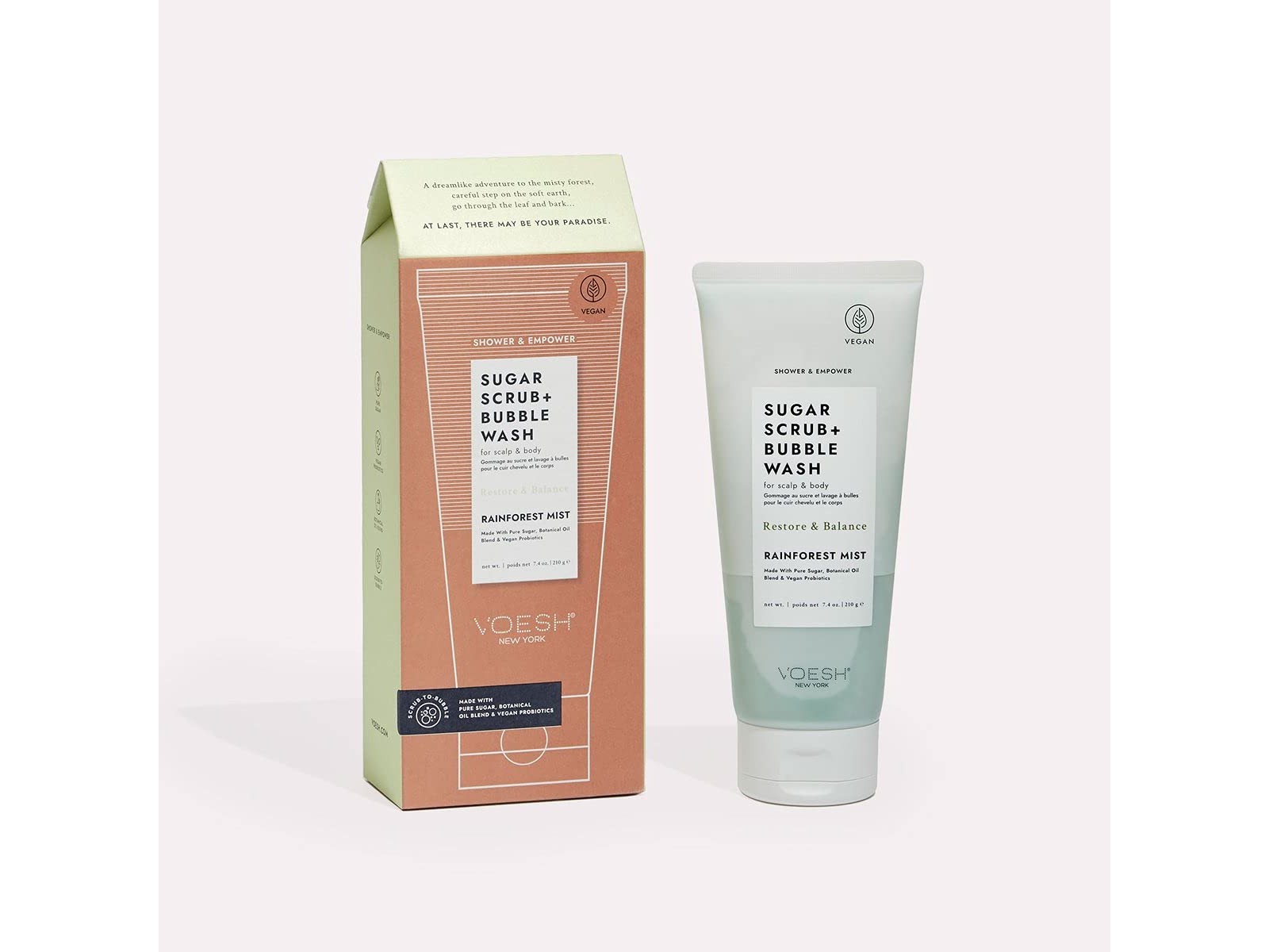 VOESH Cukraus šveitiklis Rainforest mist 220ml | Scalp & Body Sugar Scrub Rainforest mist 220ml VOESH Cukraus šveitiklis Rainforest mist 220ml | Scalp & Body Sugar Scrub Rainforest mist 220ml