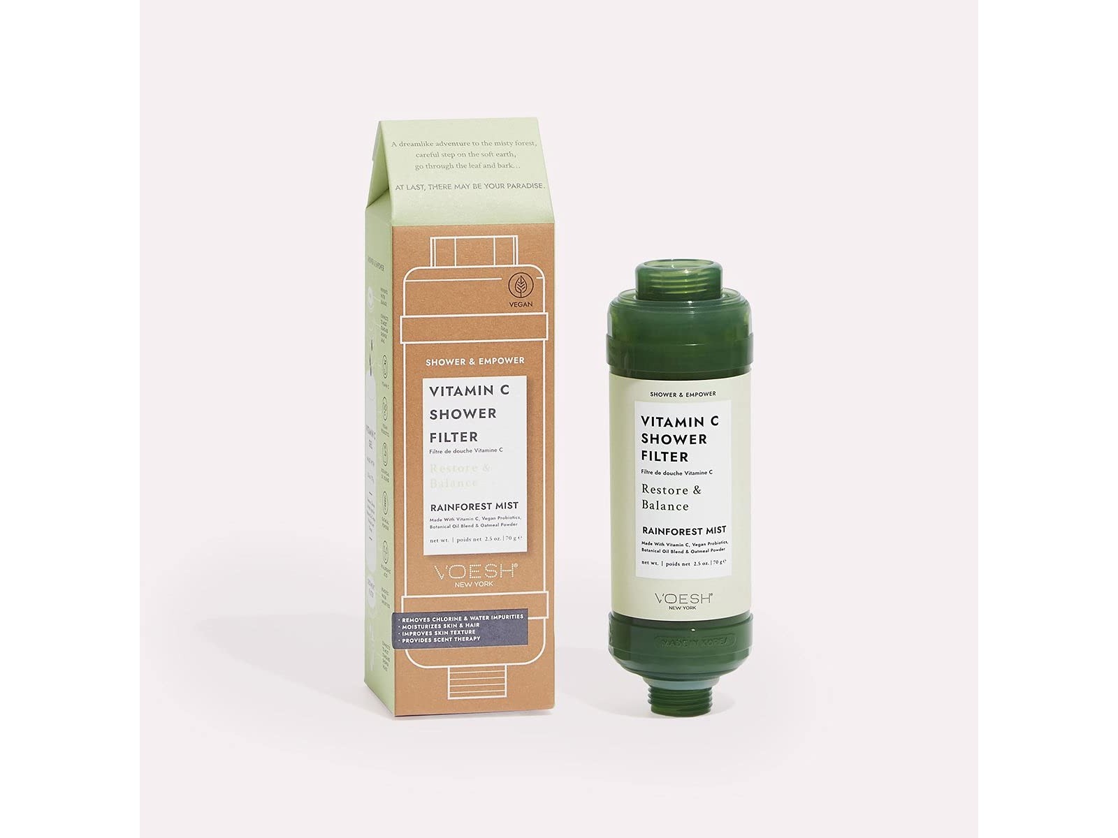 Dušo filtras Voesh su vitaminu C Rainforest Mist, 70 g
