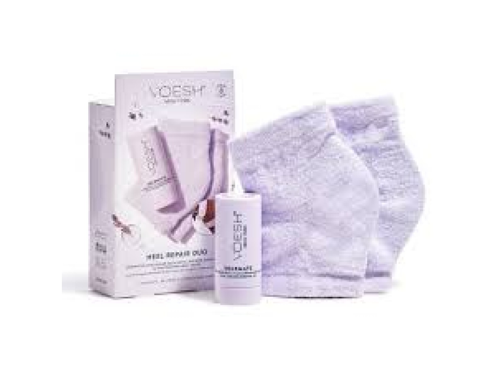 Voesh kulnų priežiūros rinkinys (22 ml. balzamas + 2 vnt. kojinės) levandų kvapo | VOESH Heel Repair Duo (Heel Repair Balm + Heel Socks) Lavender