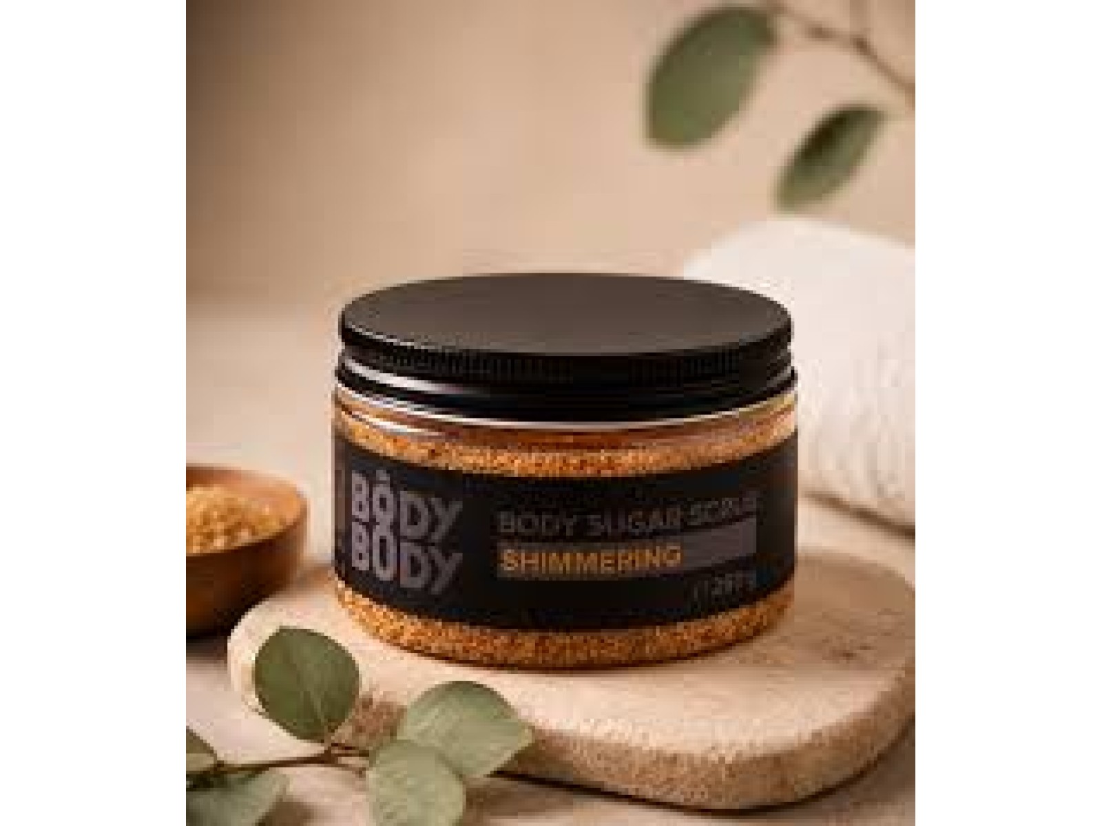 Body Body žvilgantis cukraus kūno šveitiklis, 250 g | Shimmering Body Sugar Scrub 250 g