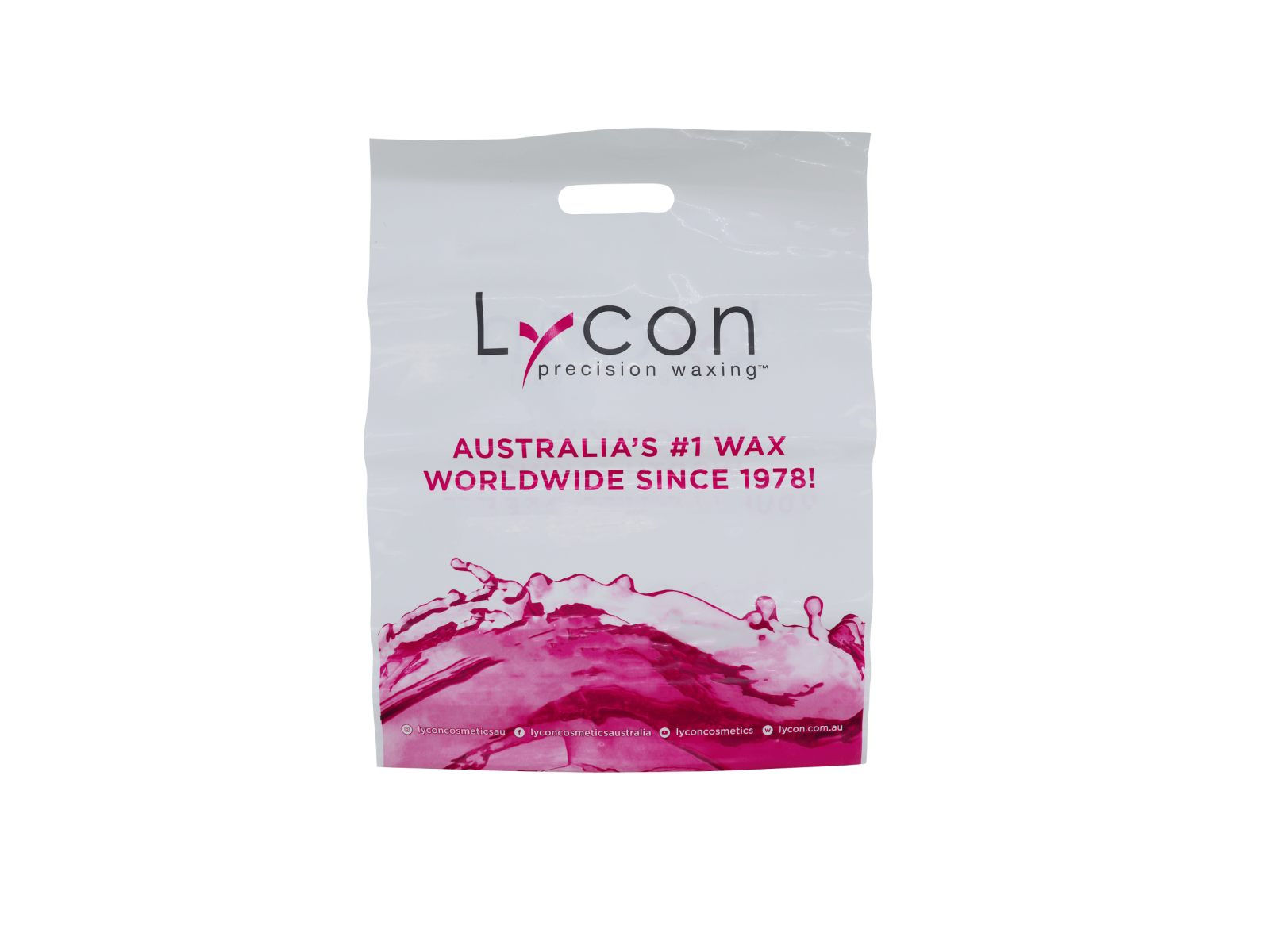 LYCON baltas plastikinis maišelis | LYCON White Plastic Splash BAG