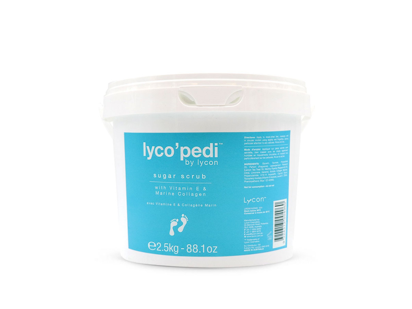 Lyco’pedi pėdų šveitiklis cukraus pagrindu 2,5 kg | LYCO’PEDI SUGAR SCRUB 2,5 kg