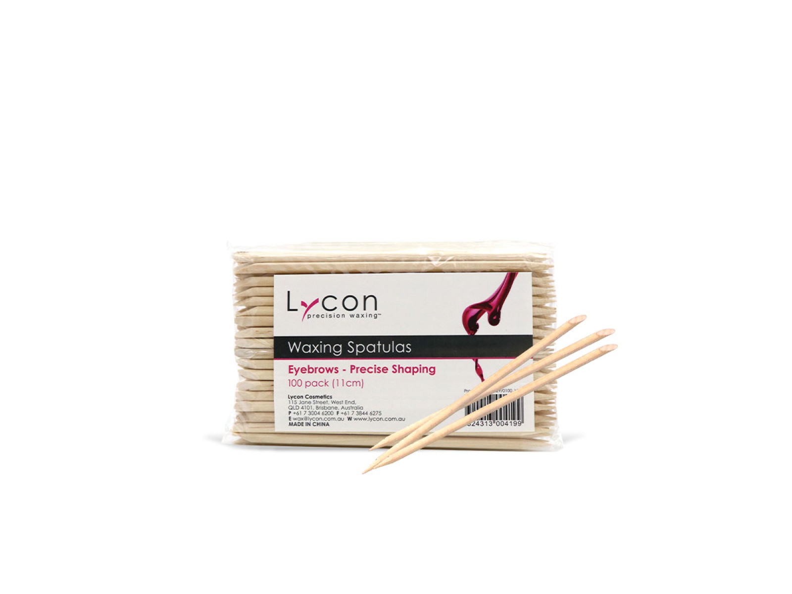 MENTELĖS tiksliam antakių formavimui, 100 vnt. 11,5 cm l EYEBROW SPATULAS – PRECISE SHAPING, 100 pcs.