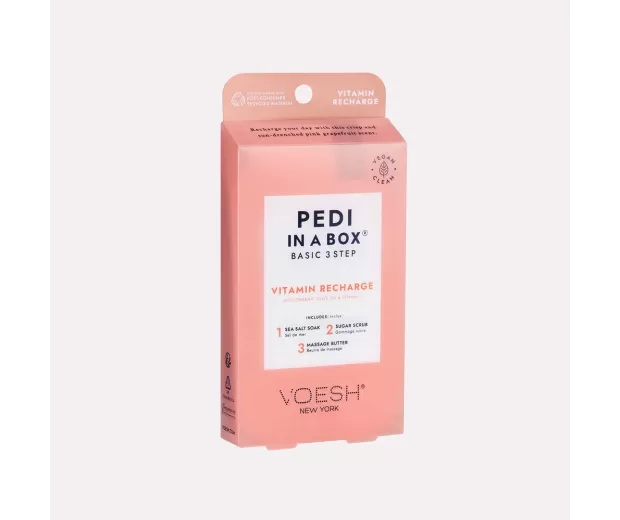 VOESH Pedi in a Box Basic 3 Step Vitamin Recharge | Trijų žingsnių pedikiūras dėžutėje VOESH Pedi in a Box Basic 3 Step Vitamin Recharge | Trijų žingsnių pedikiūras dėžutėje