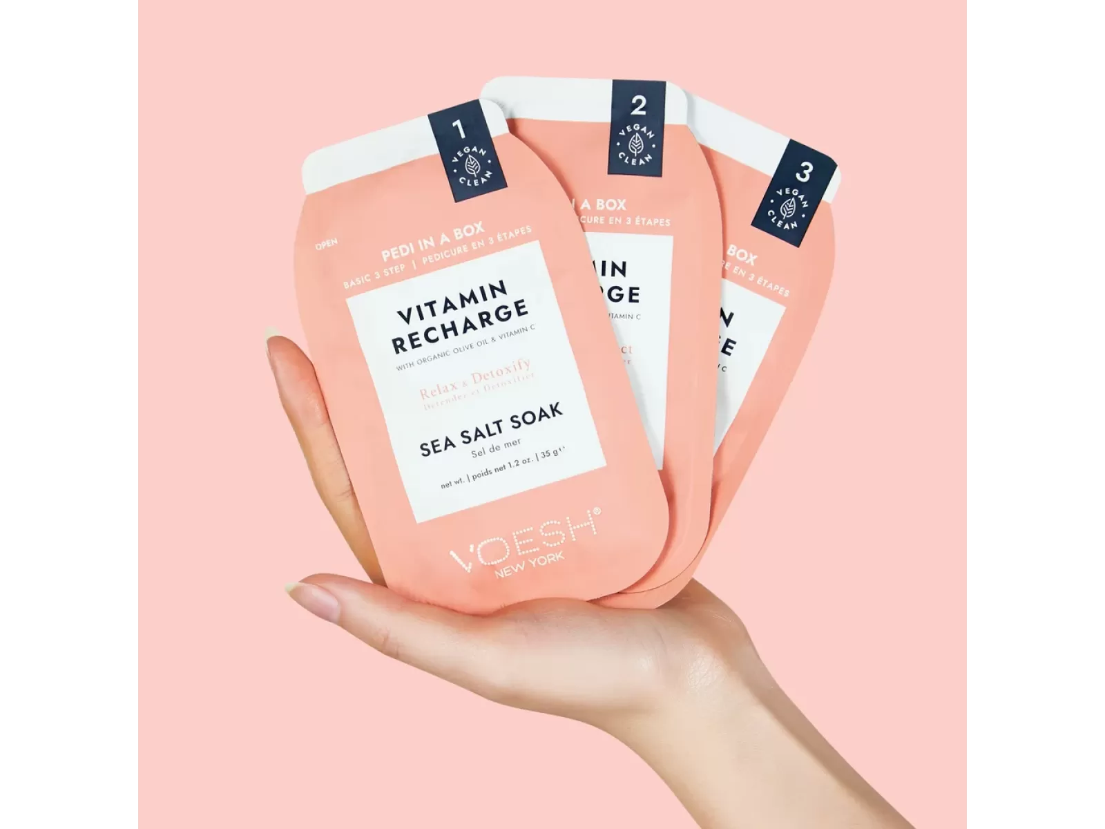 VOESH Pedi in a Box Basic 3 Step Vitamin Recharge | Trijų žingsnių pedikiūras dėžutėje VOESH Pedi in a Box Basic 3 Step Vitamin Recharge | Trijų žingsnių pedikiūras dėžutėje