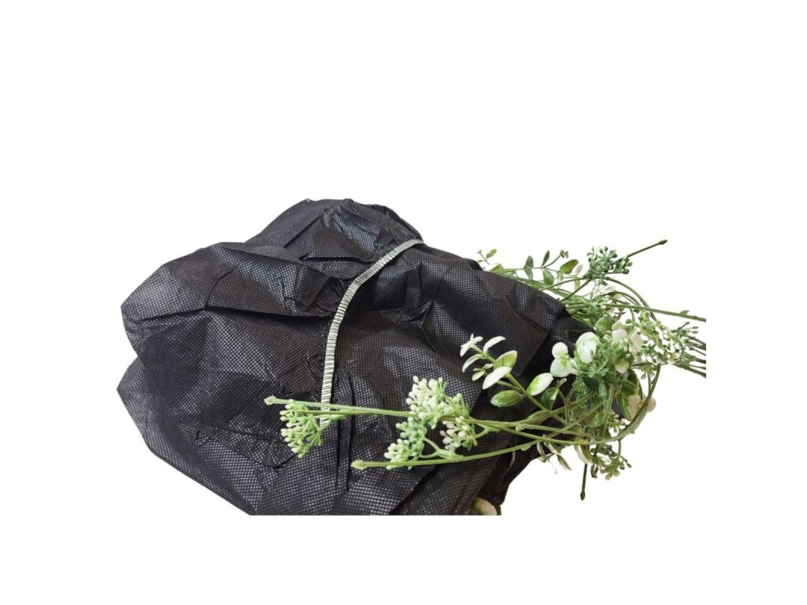 Neaustinio audinio (flizelino) paklodė su guma, juoda, 10 vnt. | NONWOVEN BEDSHEET WITH ELASTIC BOND BLACK 10pcs