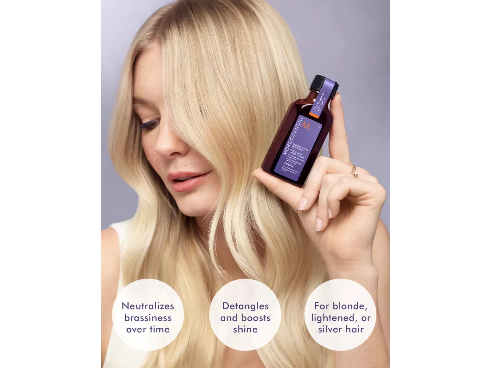MOROCCANOIL Argano aliejukas šviesiems, šviesintiems ir žiliems plaukams 50ml | Moroccanoil Treatment Purple 50ml MOROCCANOIL Argano aliejukas šviesiems, šviesintiems ir žiliems plaukams 50ml | Moroccanoil Treatment Purple 50ml