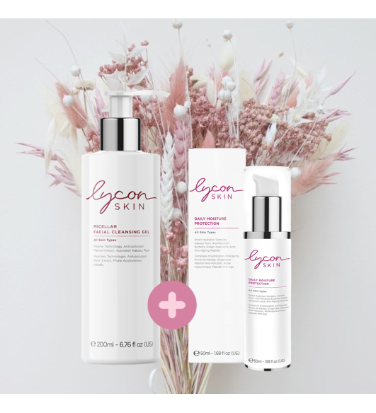 Lycon Skin MICELLAR FACIAL CLEANSING GEL, 200 ml + Lycon Skin DAILY MOISTURE PROTECTION DAY CREAM, 50 ml