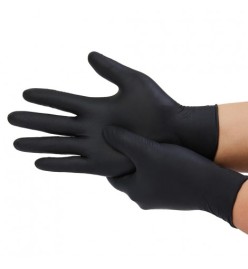 Nitrile gloves (M) black