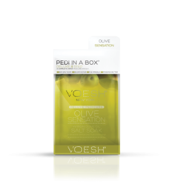 VOESH Pedi In A Box 4 in 1 Olive Sensation | Keturių žingsnių pedikiūras dėžutėje su alyvuogių ekst