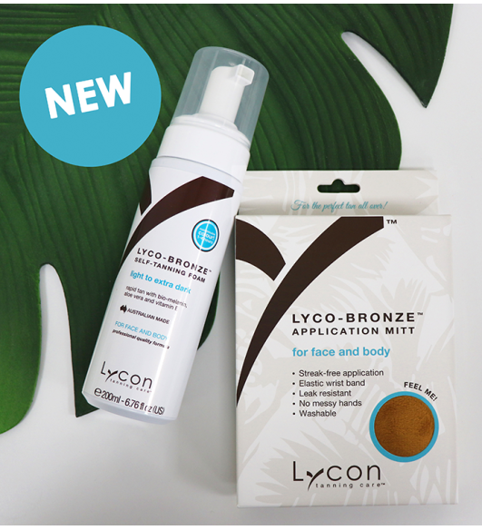 Lyco-Bronze Self Tanning Foam 200 ml + Application Mitt