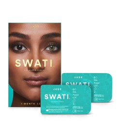SWATI 1 mėnesio Nefrito spalvos akių kontaktiniai lęšiai | Swati Coloured 1-Month Lenses Jade
