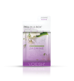 VOESH Pedi In A Box 4 in 1 Jasmine Soothe | Keturių žingsnių pedikiūras dėžutėje su jazminų ekstrak