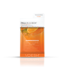 VOESH Pedi In A Box 4 in 1 Tangerine Twist | Keturių žingsnių pedikiūras dėžutėje su vitaminu C