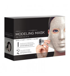 FACIAL MODELING MASK SILVER GLOW | Modeliavimo kaukė veidui su perlų ir ryžių ekstraktais