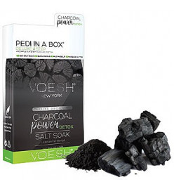 Voesh Pedi In A Box 4 in 1 | Keturių žingsnių pedikiūras dėžutėje su anglimi