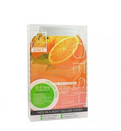 Pedi In A Box 4 in 1 Tangerine Twist | Keturių žingsnių pedikiūras dėžutėje su vitaminu C