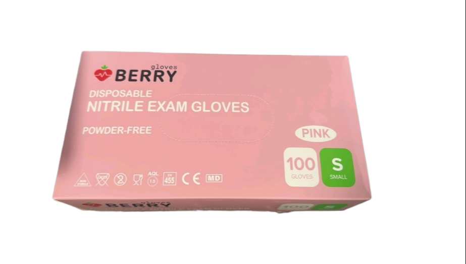LYCON pink nitrile gloves (S)