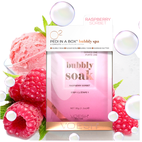 VOESH Raspberry Sorbet Pedi In A Box O₂ Bubbly Spa